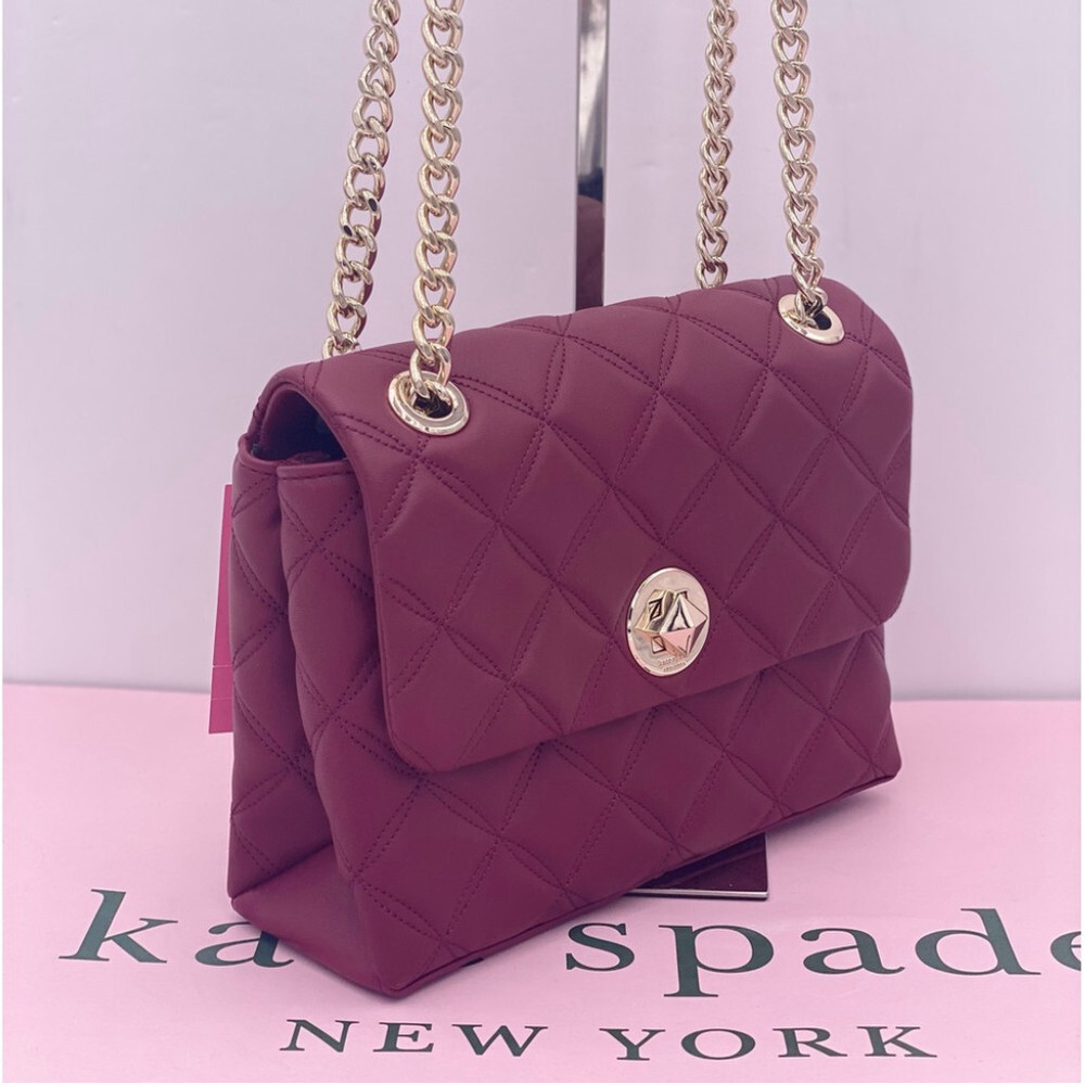 Kate Spade Natalia Quilted Leather Small Flap Crossbody Shoulder Bag